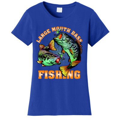 Large Mouth Bass In Action Fishing Women's T-Shirt