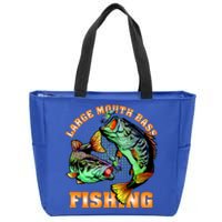 Large Mouth Bass In Action Fishing Zip Tote Bag