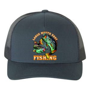 Large Mouth Bass In Action Fishing Yupoong Adult 5-Panel Trucker Hat