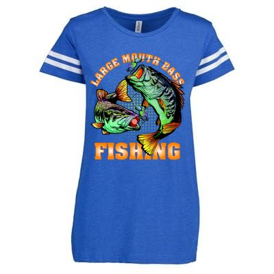 Large Mouth Bass In Action Fishing Enza Ladies Jersey Football T-Shirt