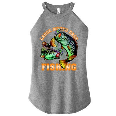 Large Mouth Bass In Action Fishing Women's Perfect Tri Rocker Tank