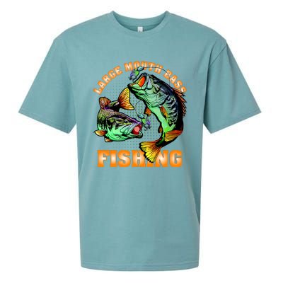 Large Mouth Bass In Action Fishing Sueded Cloud Jersey T-Shirt