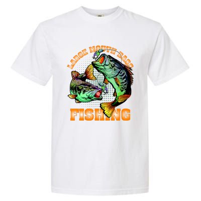 Large Mouth Bass In Action Fishing Garment-Dyed Heavyweight T-Shirt