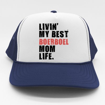 Livin My Best Boerboel Mom Life Adc014d Funny Gift Trucker Hat