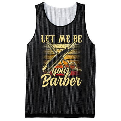 Let Me Be Your Barber Job Hobby Barbershop Barbers Mesh Reversible Basketball Jersey Tank