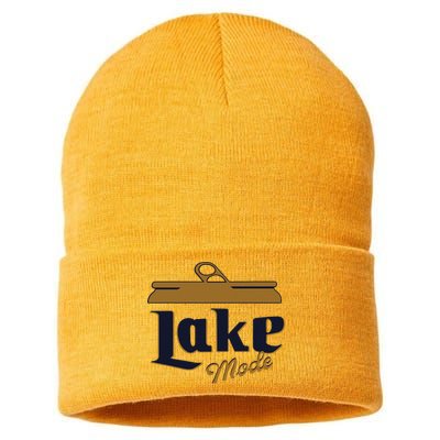 Lake Mode Beer Can Funny Beer Drinking Sustainable Knit Beanie