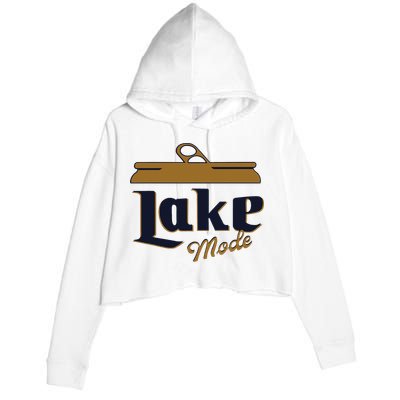 Lake Mode Beer Can Funny Beer Drinking Crop Fleece Hoodie