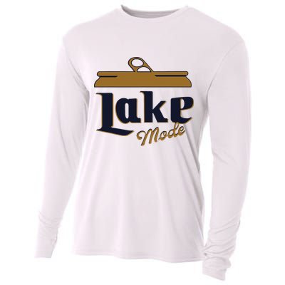 Lake Mode Beer Can Funny Beer Drinking Cooling Performance Long Sleeve Crew
