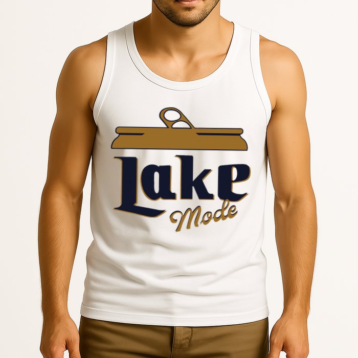 Lake Mode Beer Can Funny Beer Drinking Tank Top