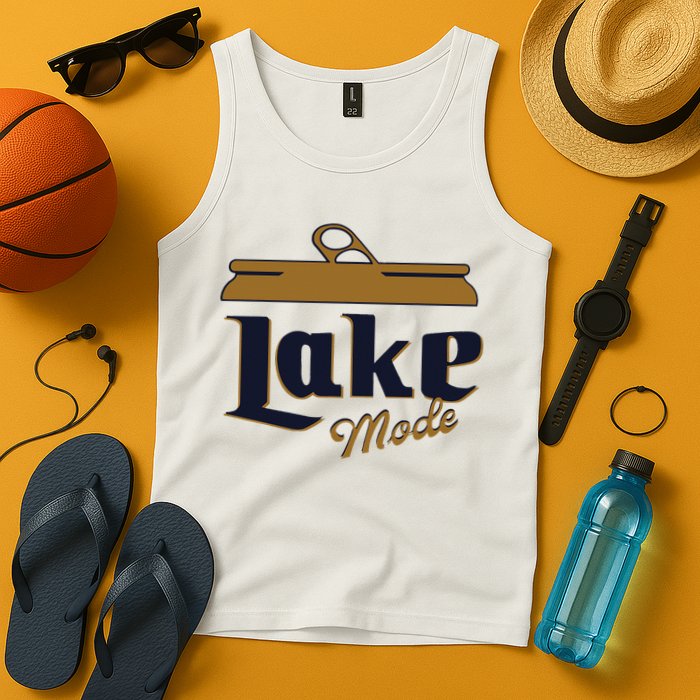 Lake Mode Beer Can Funny Beer Drinking Tank Top