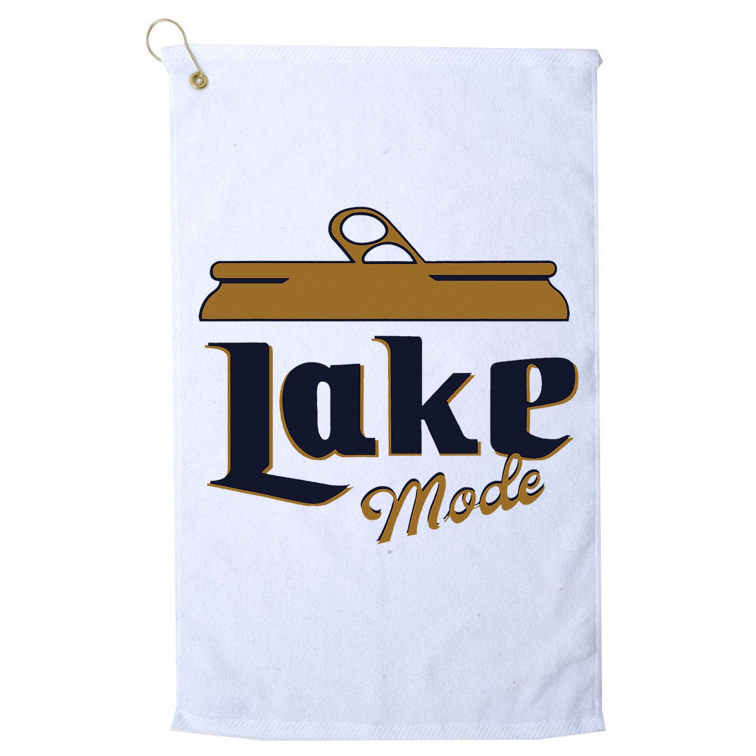 Lake Mode Beer Can Funny Beer Drinking Golf Towel