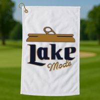 Lake Mode Beer Can Funny Beer Drinking Golf Towel