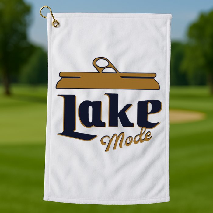 Lake Mode Beer Can Funny Beer Drinking Golf Towel