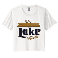 Lake Mode Beer Can Funny Beer Drinking Crop Top
