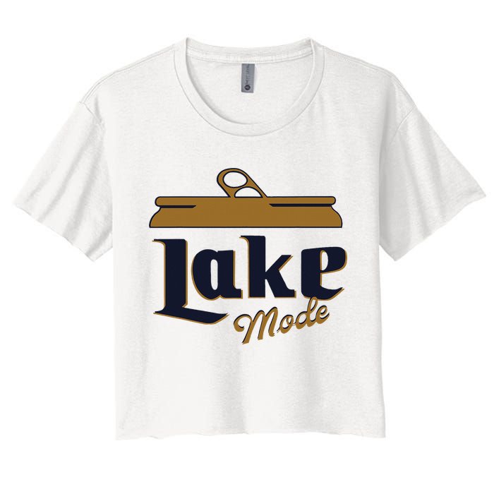 Lake Mode Beer Can Funny Beer Drinking Crop Top