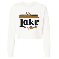Lake Mode Beer Can Funny Beer Drinking Cropped Pullover Crew