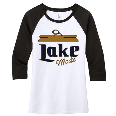 Lake Mode Beer Can Funny Beer Drinking Women's Tri-Blend 3/4-Sleeve Raglan Shirt