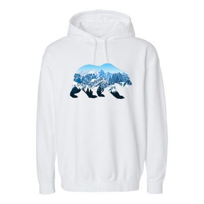 Landscape Mountain Bear Nature Wildlife Outdoor Animal Garment-Dyed Fleece Hoodie