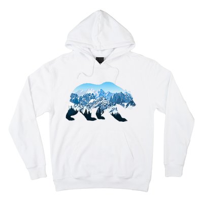 Landscape Mountain Bear Nature Wildlife Outdoor Animal Hoodie