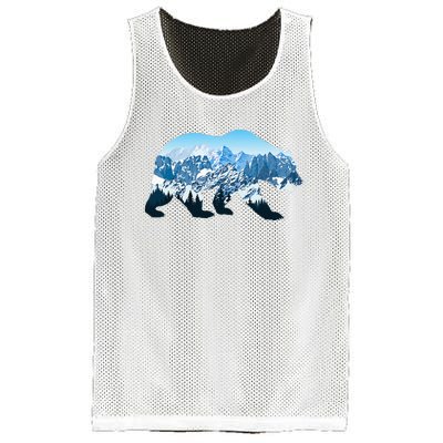 Landscape Mountain Bear Nature Wildlife Outdoor Animal Mesh Reversible Basketball Jersey Tank