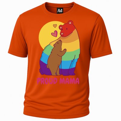 Lesbian Mama Bear Gift Lgbtq Proud Lgbtq Mom Gift Cooling Performance Crew T-Shirt