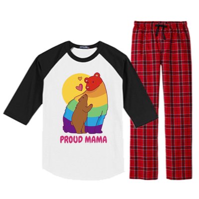 Lesbian Mama Bear Gift Lgbtq Proud Lgbtq Mom Gift Raglan Sleeve Pajama Set