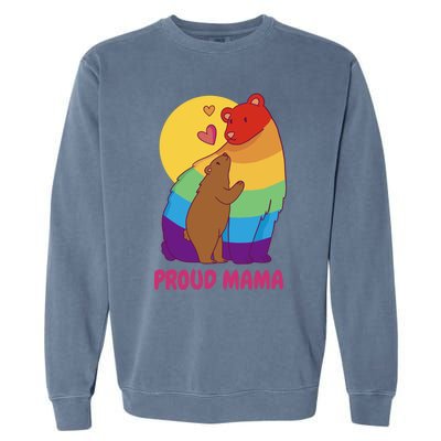 Lesbian Mama Bear Gift Lgbtq Proud Lgbtq Mom Gift Garment-Dyed Sweatshirt