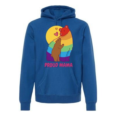 Lesbian Mama Bear Gift Lgbtq Proud Lgbtq Mom Gift Premium Hoodie