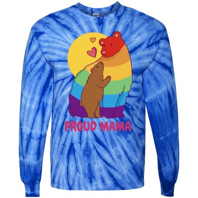 Lesbian Mama Bear Gift Lgbtq Proud Lgbtq Mom Gift Tie-Dye Long Sleeve Shirt