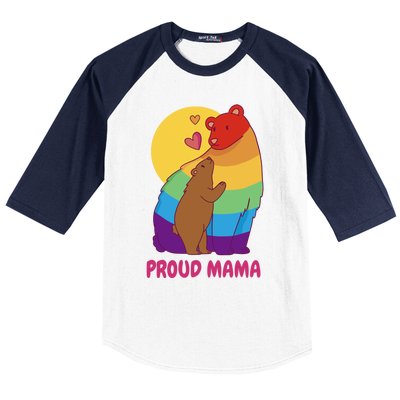 Lesbian Mama Bear Gift Lgbtq Proud Lgbtq Mom Gift Baseball Sleeve Shirt