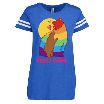 Lesbian Mama Bear Gift Lgbtq Proud Lgbtq Mom Gift Enza Ladies Jersey Football T-Shirt