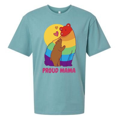 Lesbian Mama Bear Gift Lgbtq Proud Lgbtq Mom Gift Sueded Cloud Jersey T-Shirt