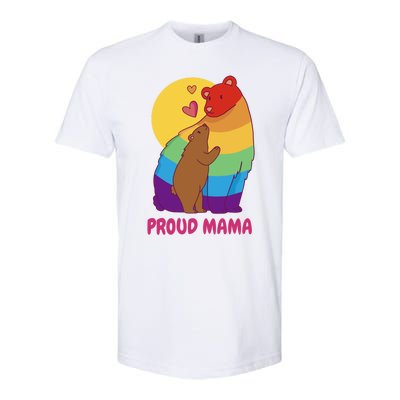 Lesbian Mama Bear Gift Lgbtq Proud Lgbtq Mom Gift Softstyle CVC T-Shirt