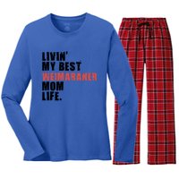 Livin My Best Weimaraner Mom Life Adc158d Meaningful Gift Women's Long Sleeve Flannel Pajama Set 