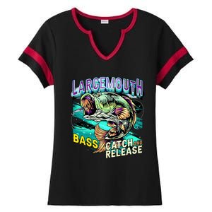 Large Mouth Bass Ladies Halftime Notch Neck Tee