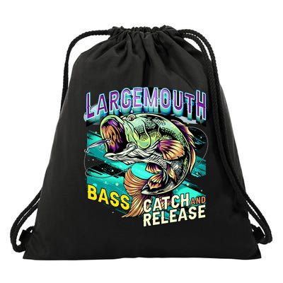 Large Mouth Bass Drawstring Bag