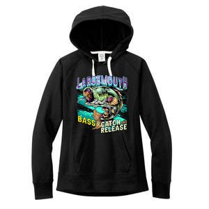 Large Mouth Bass Women's Fleece Hoodie