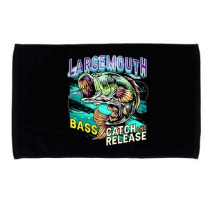 Large Mouth Bass Microfiber Hand Towel