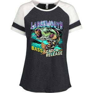 Large Mouth Bass Enza Ladies Jersey Colorblock Tee