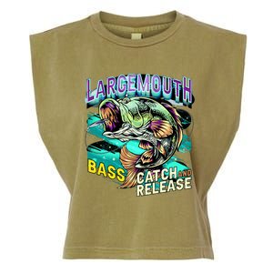 Large Mouth Bass Garment-Dyed Women's Muscle Tee