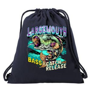 Large Mouth Bass Drawstring Bag