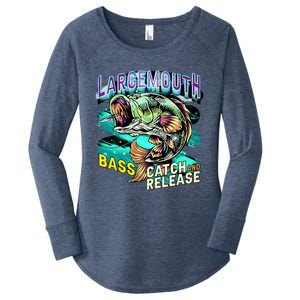 Large Mouth Bass Women's Perfect Tri Tunic Long Sleeve Shirt