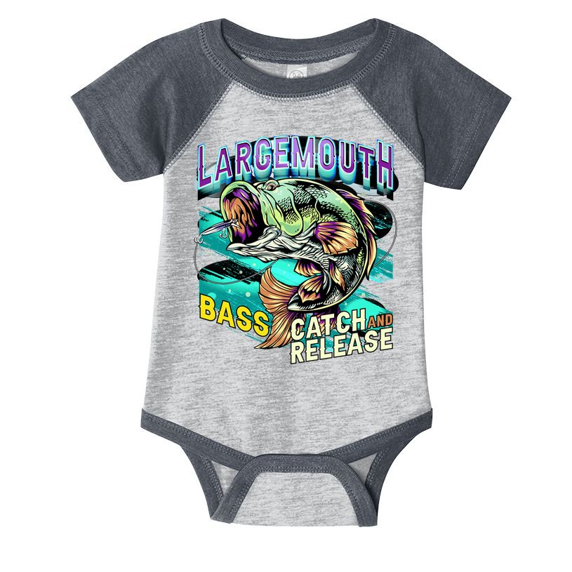 Large Mouth Bass Infant Baby Jersey Bodysuit