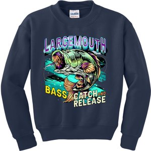 Large Mouth Bass Kids Sweatshirt