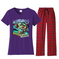 Large Mouth Bass Women's Flannel Pajama Set