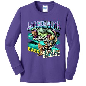 Large Mouth Bass Kids Long Sleeve Shirt