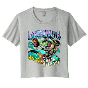 Large Mouth Bass Women's Crop Top Tee