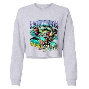 Large Mouth Bass Cropped Pullover Crew