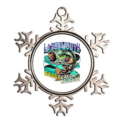 Large Mouth Bass Metallic Star Ornament