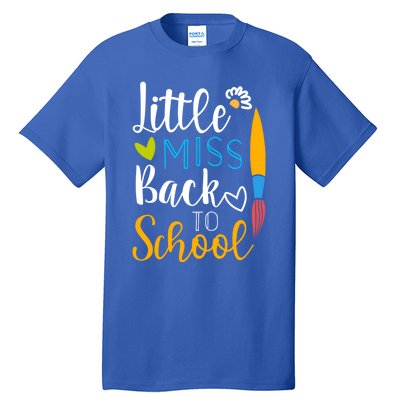 Little Miss Back To School Happy First Day School Gift Tall T-Shirt